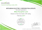 Mitsubishi Electric занимает лидирующую позицию в рейтинге EcoVadis
